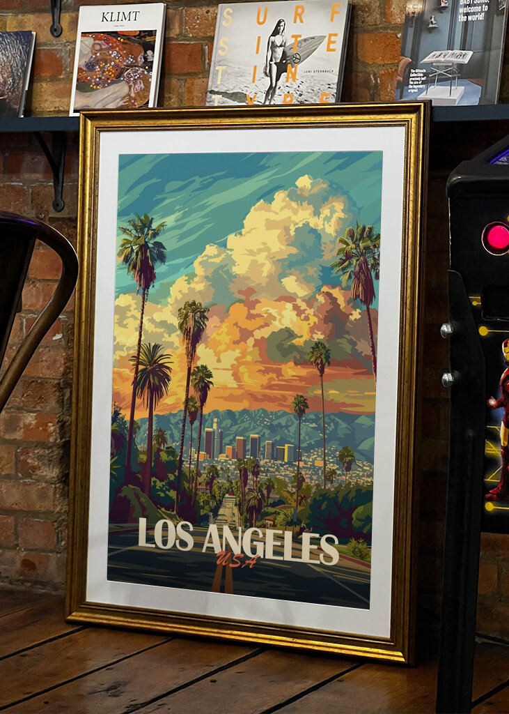 Los Angeles City Travel Poster