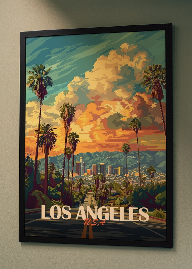Los Angeles City Travel Poster