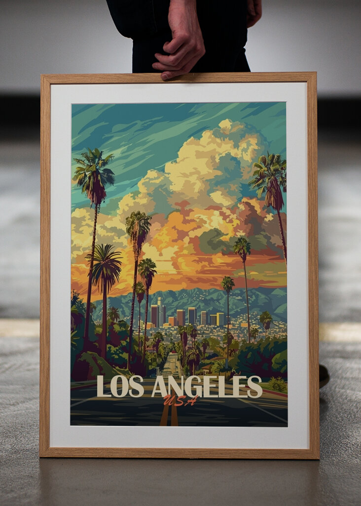 Los Angeles City Travel Poster