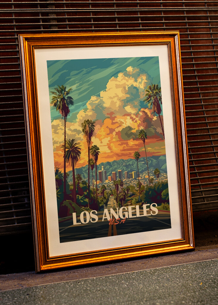 Los Angeles City Travel Poster