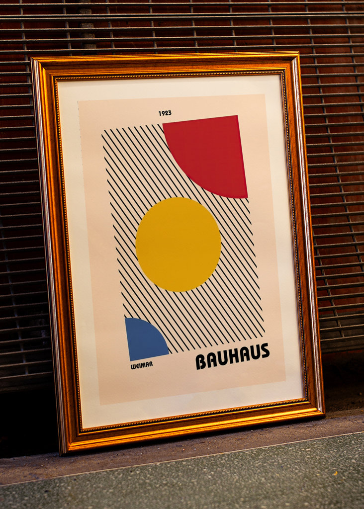 Bauhaus plakat kunsttrykk