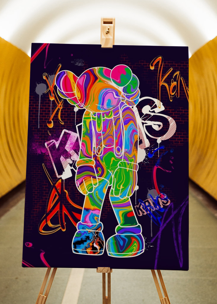 liquid kaws pop art