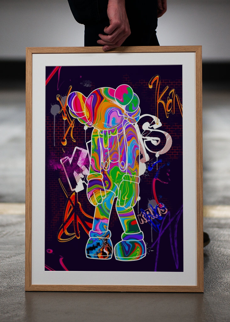 liquid kaws pop art