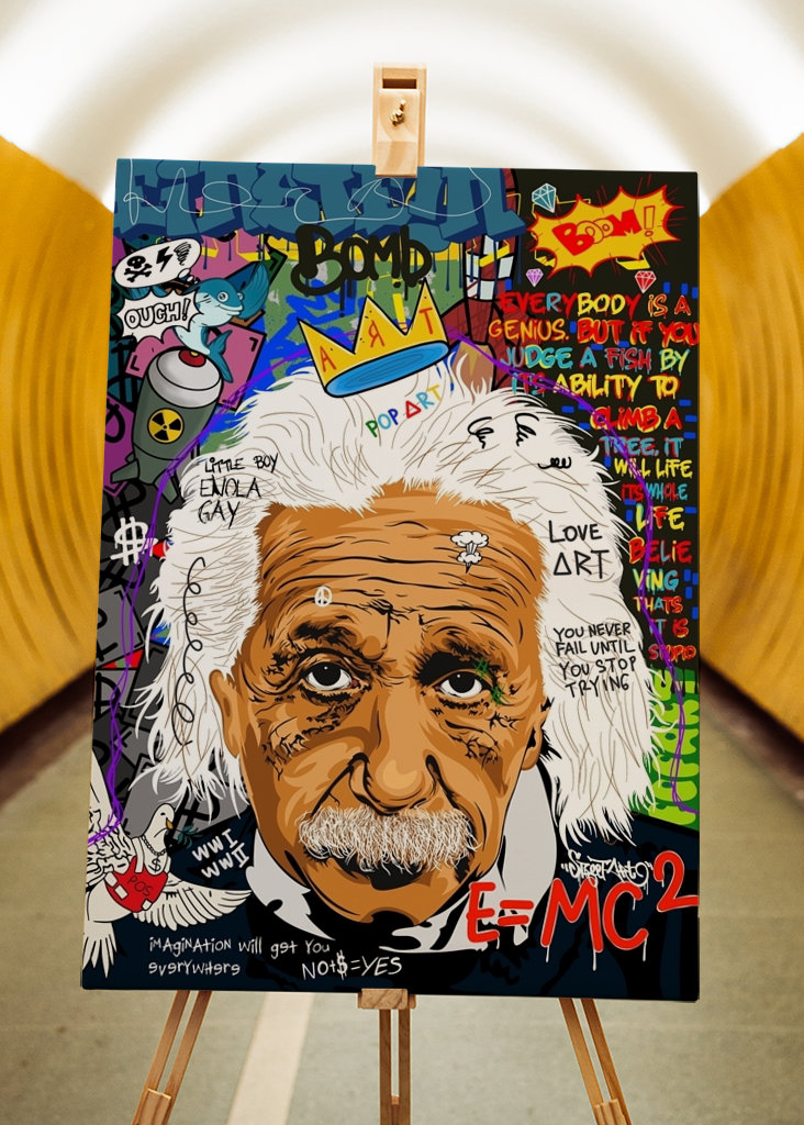 Einstein Pop Art Graffiti