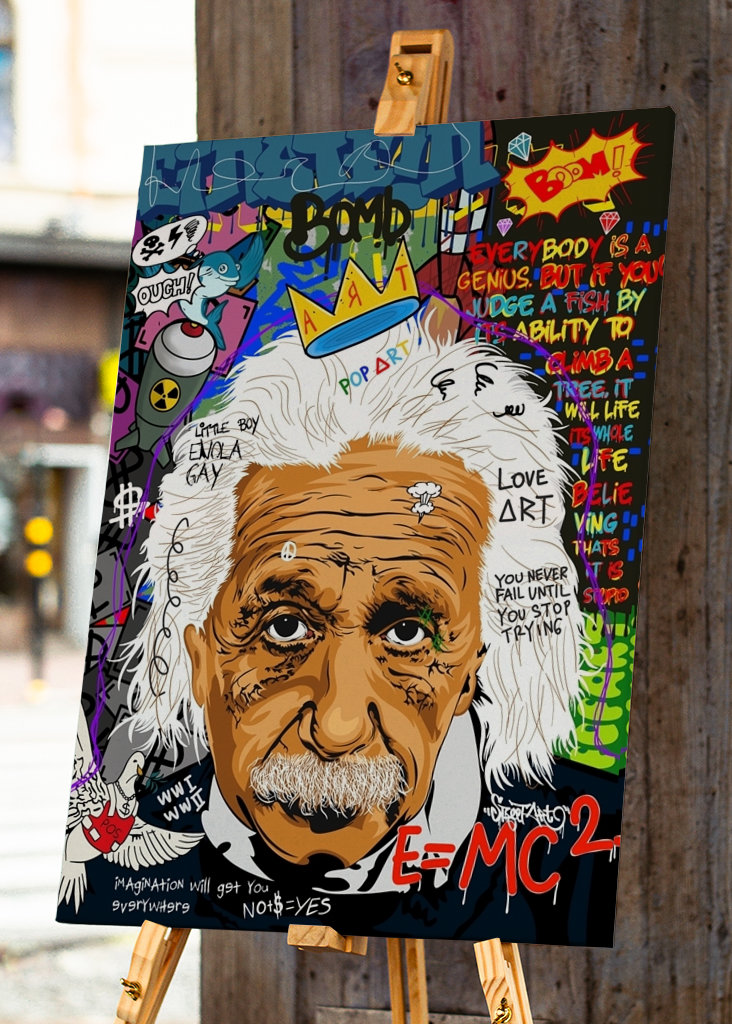 Einstein Pop Art Graffiti