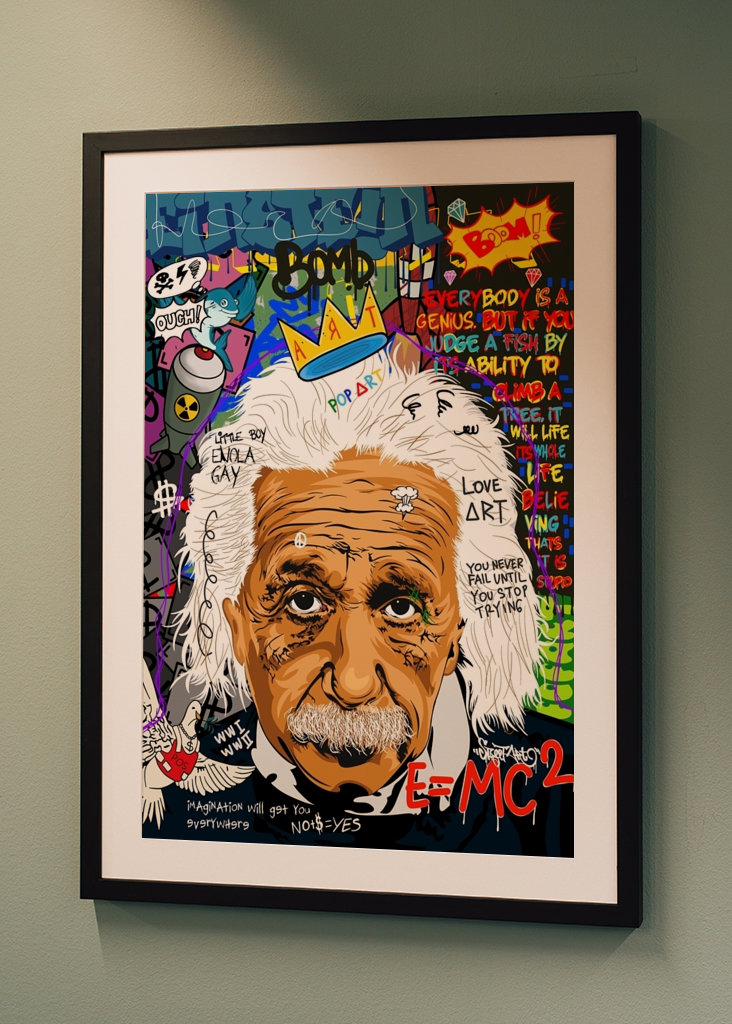 Einstein Pop Art Graffiti