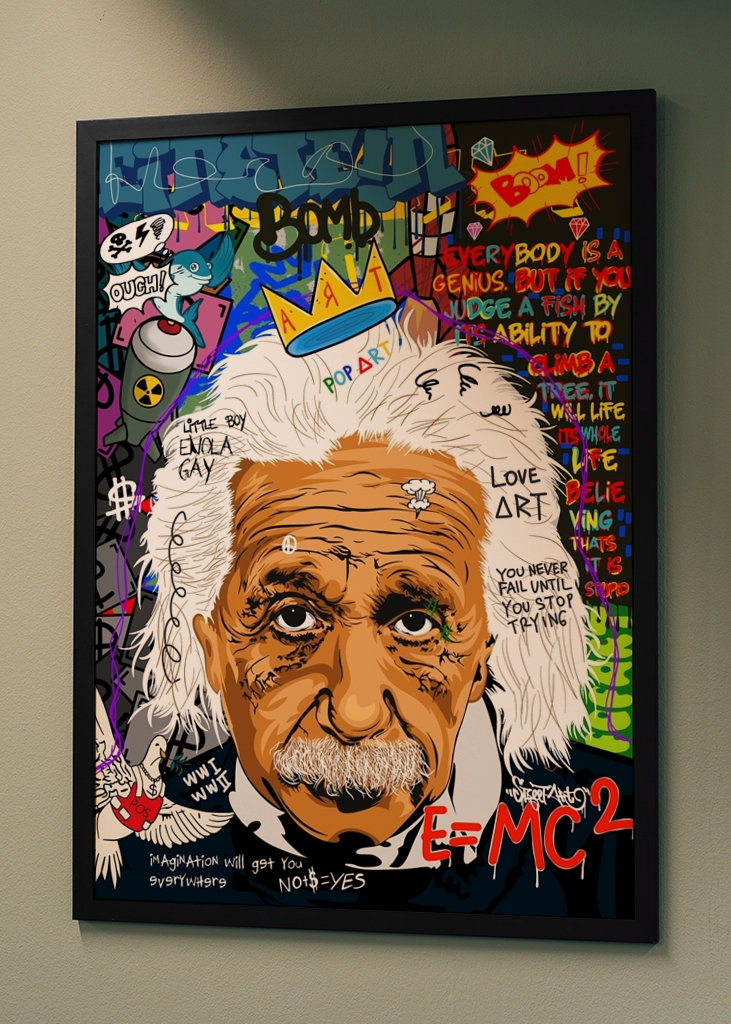 Einstein Pop Art Graffiti