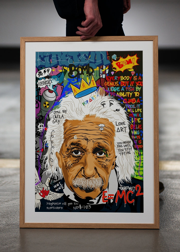 Einstein Pop Art Graffiti