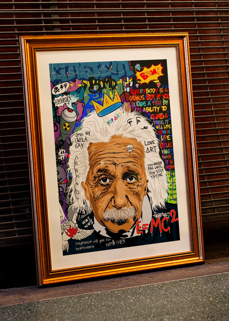 Einstein Pop Art Graffiti