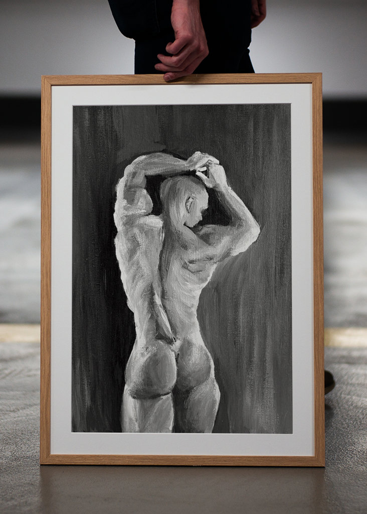 Peindre homme nu dos