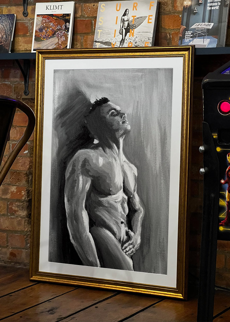 Malerei Nackter Muskulöser Mann