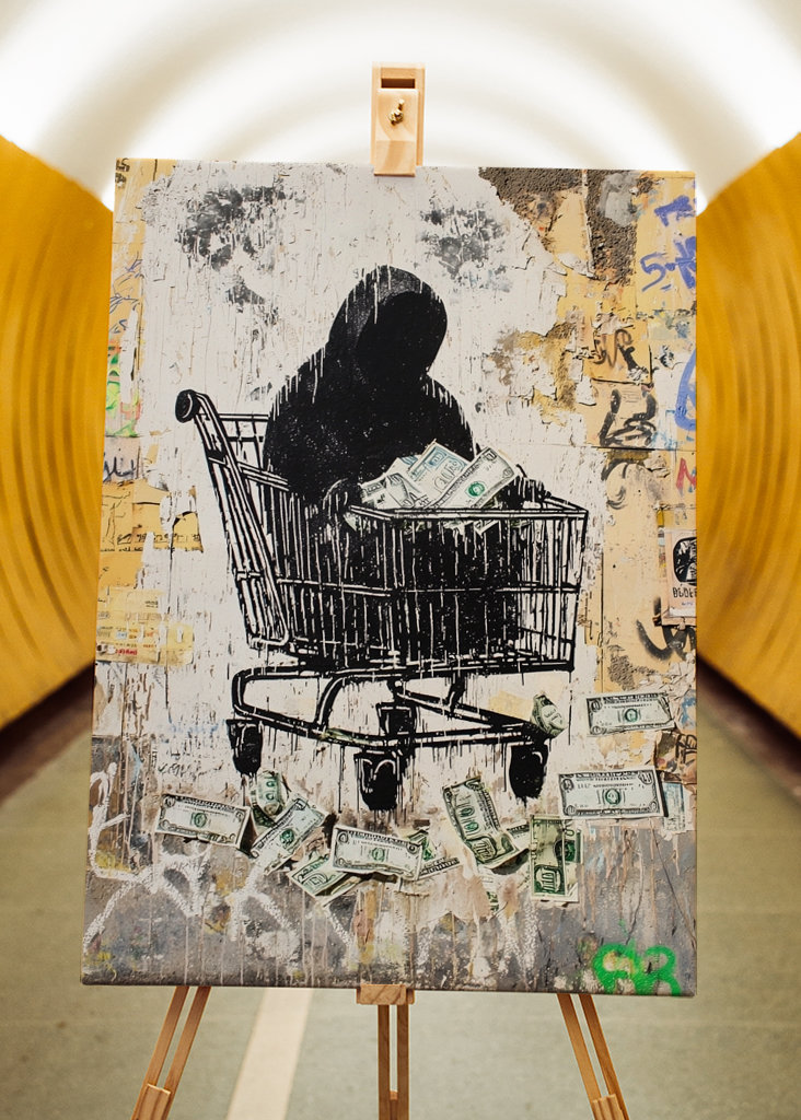 Trampa del consumismo Arte de Banksy