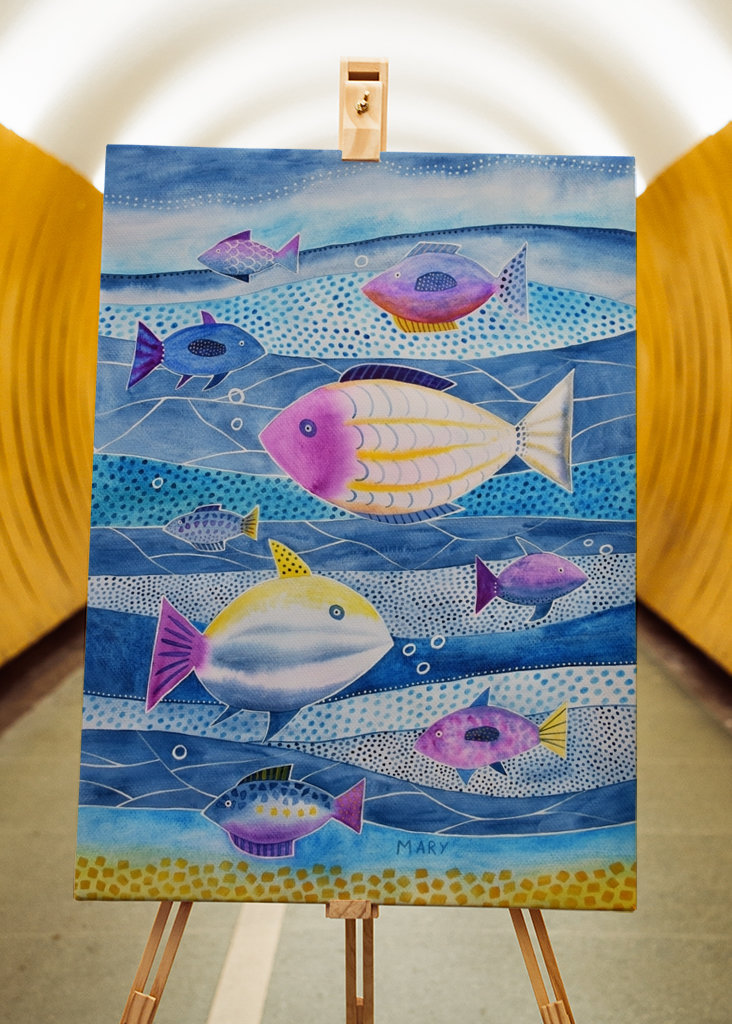 Fantasy fish in the sea