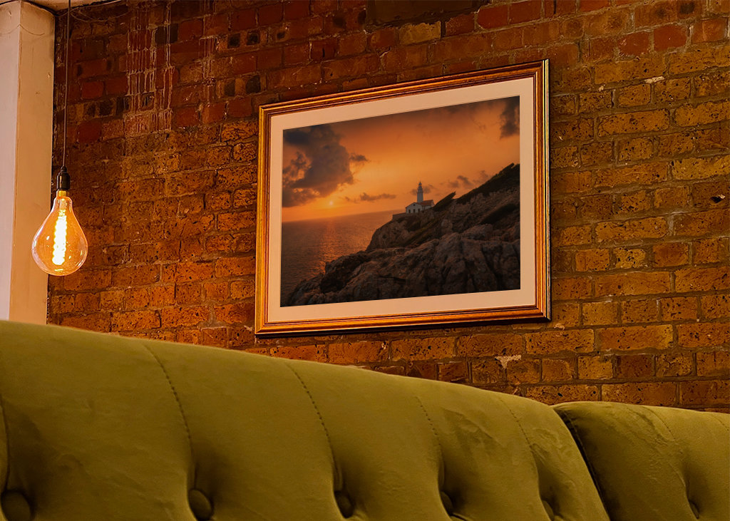 Maják Mallorca při východu slunce