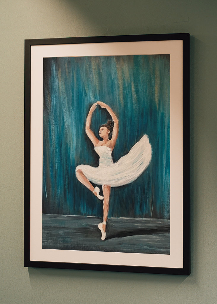 Balerina hattyúk tava festmény