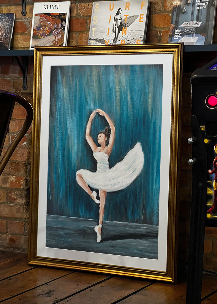 Balerina hattyúk tava festmény