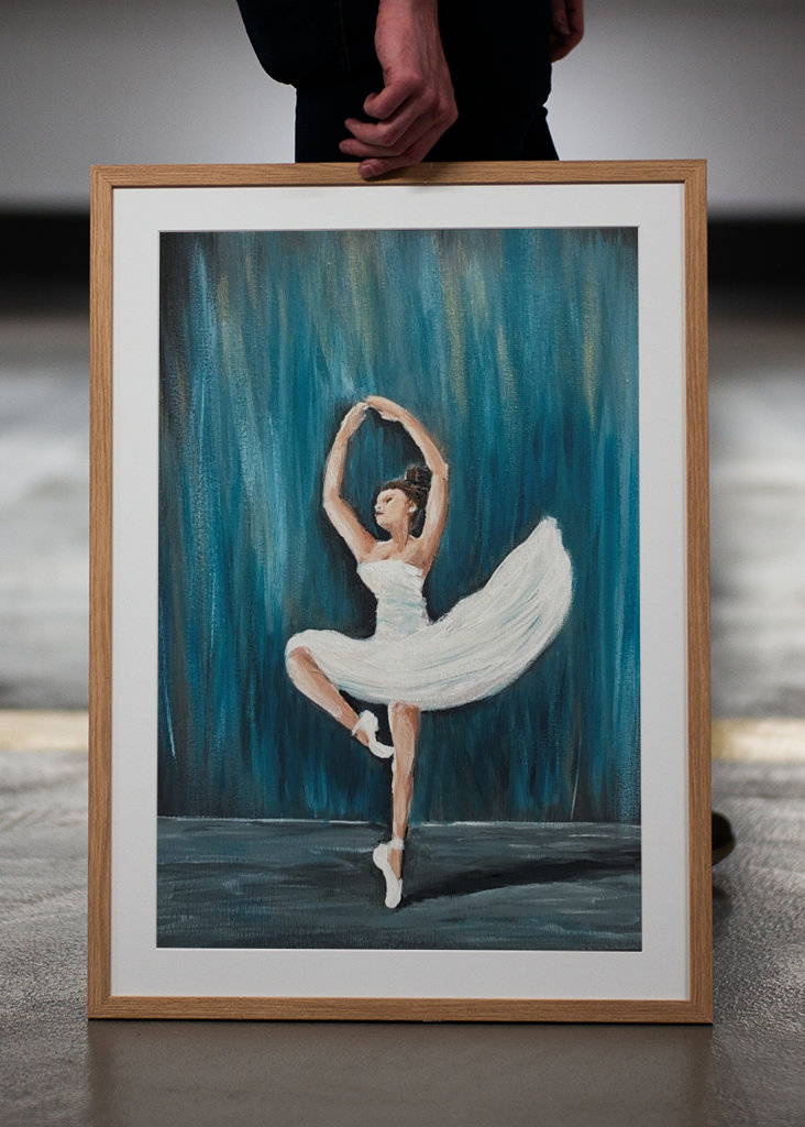 Balerina hattyúk tava festmény