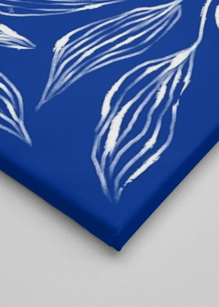 Minimalist white ink Leaves