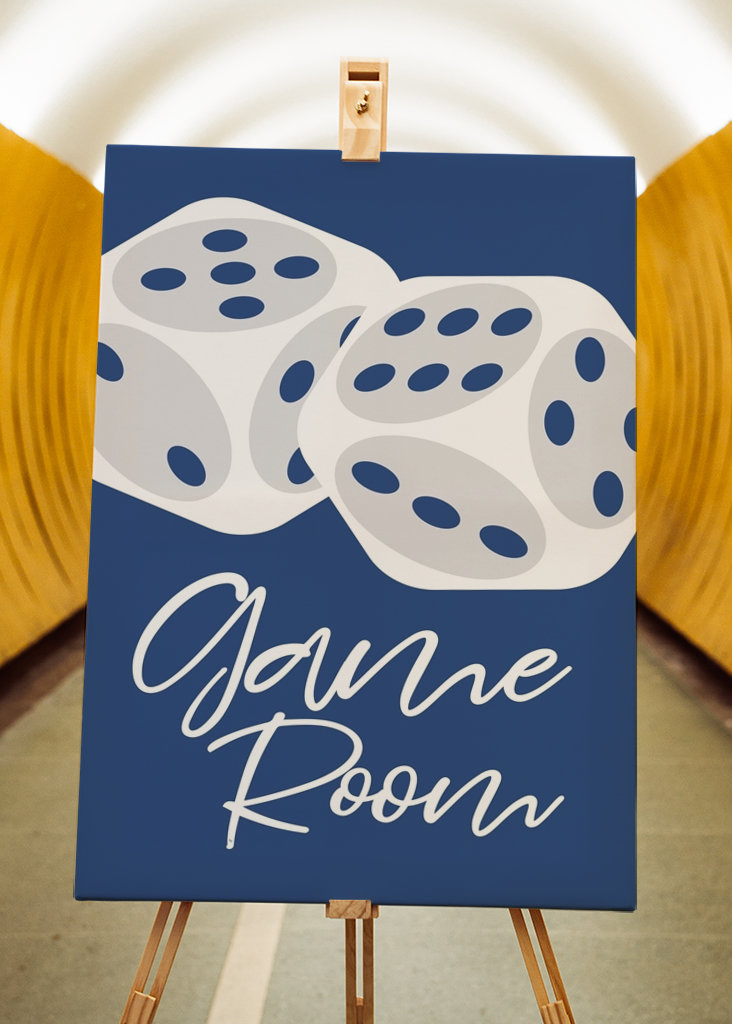 Blaue Spielzimmer-Würfel