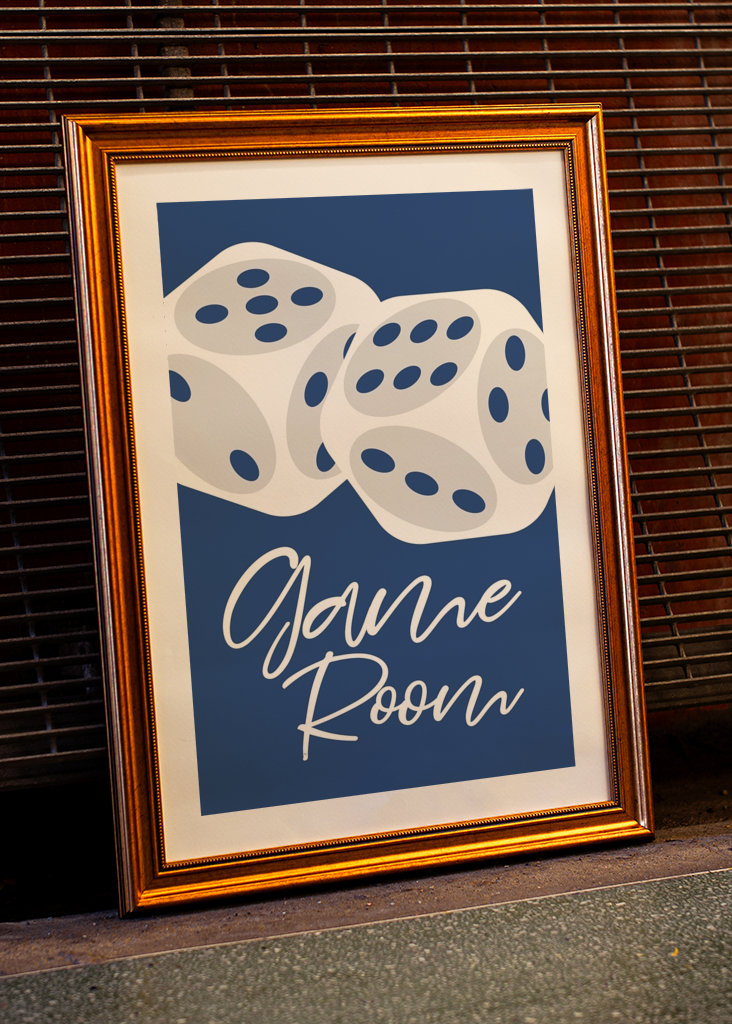 Blaue Spielzimmer-Würfel