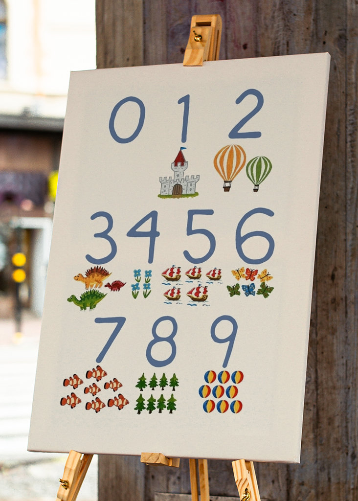 Siffror med illustrationer