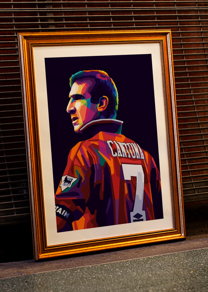 ERIC CANTONA  写真パネル Eric Cantona Wpap Art posters & prints by Sports Studio - Printler