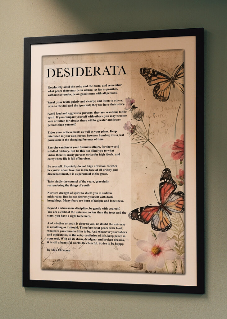 Desiderata Butterfly Wisdom