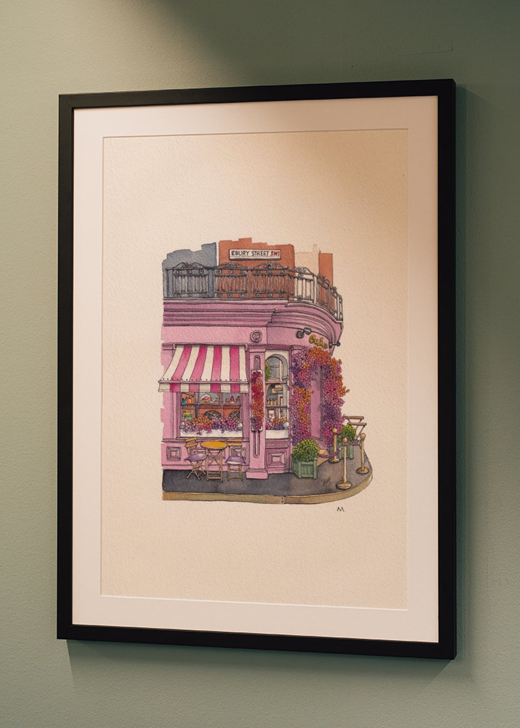 Růžová čajovna v Londýně