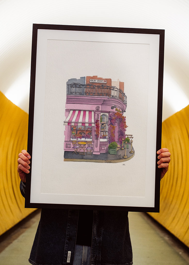 Růžová čajovna v Londýně