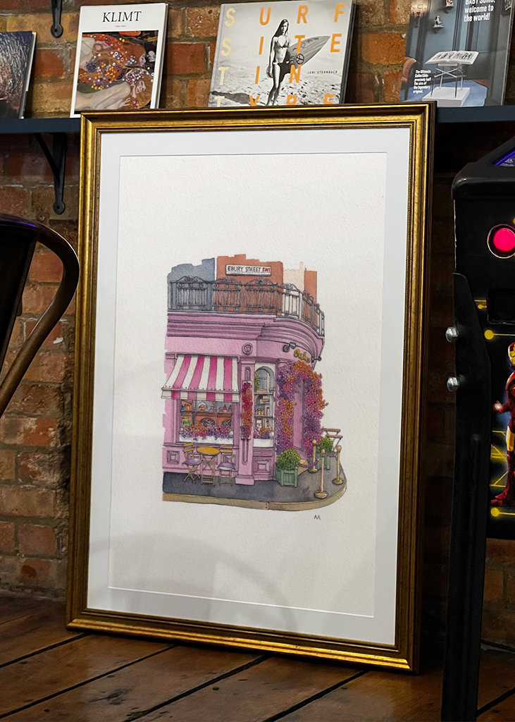 Růžová čajovna v Londýně