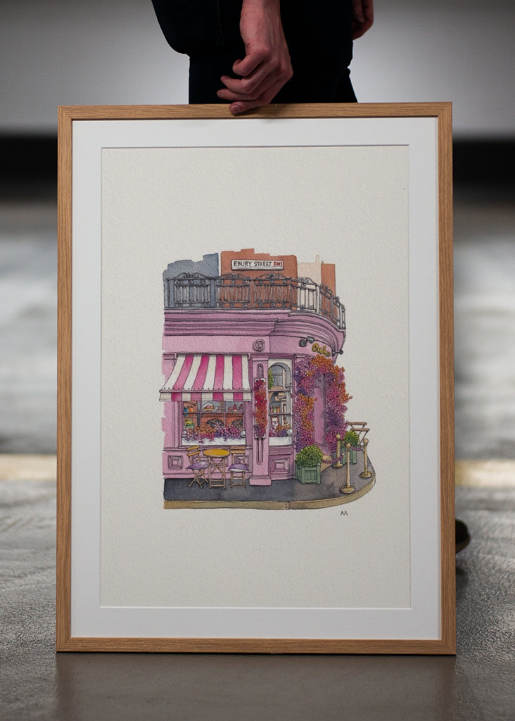 Růžová čajovna v Londýně