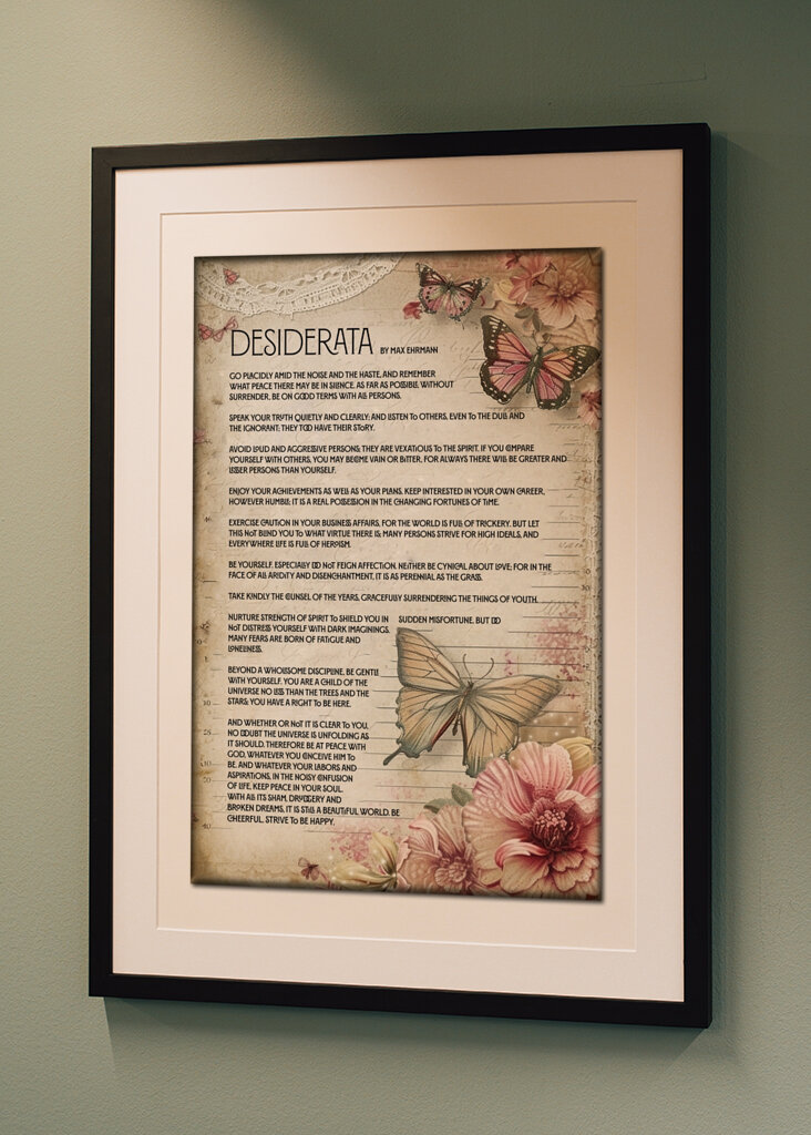 Desiderata Báseň & Motýli