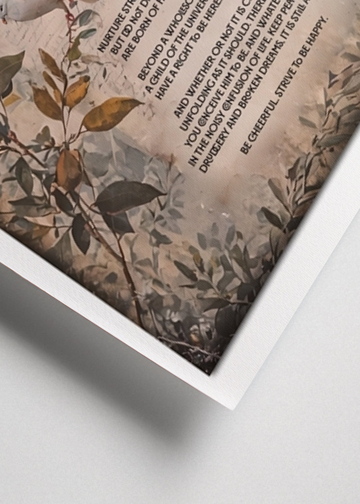 Desiderata Gedicht & Weiße Tauben