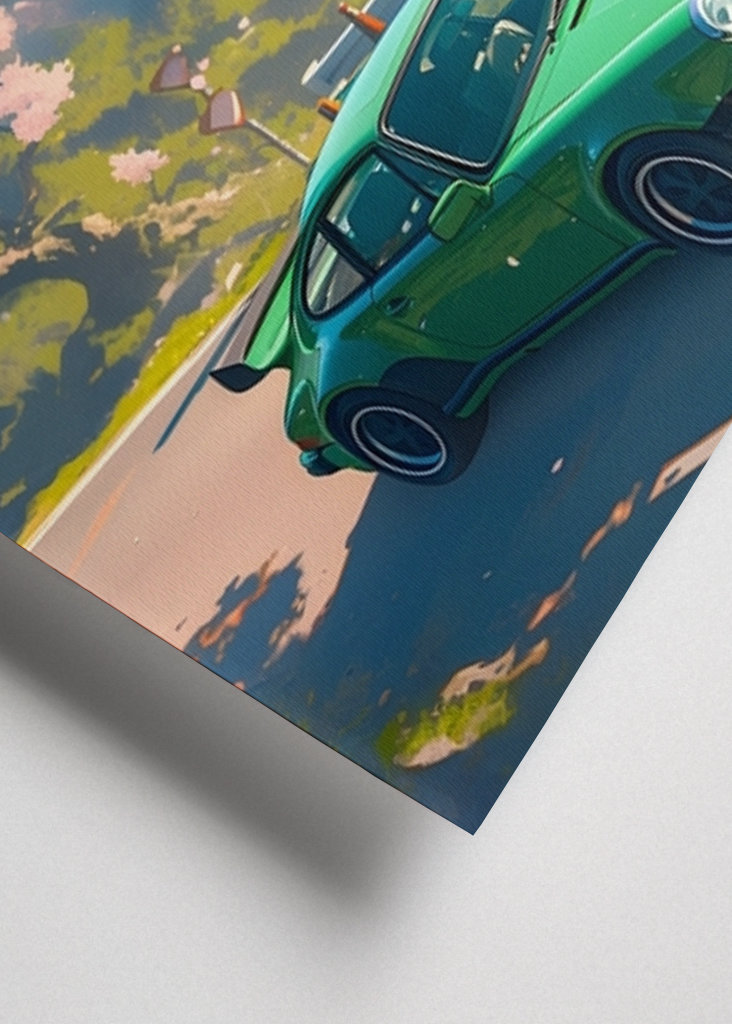 Vintage Porsche 911 Japan Art