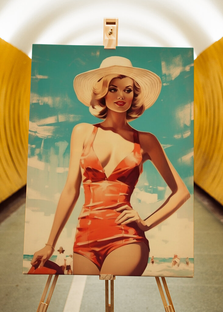 Classic Beach Beauty in Red