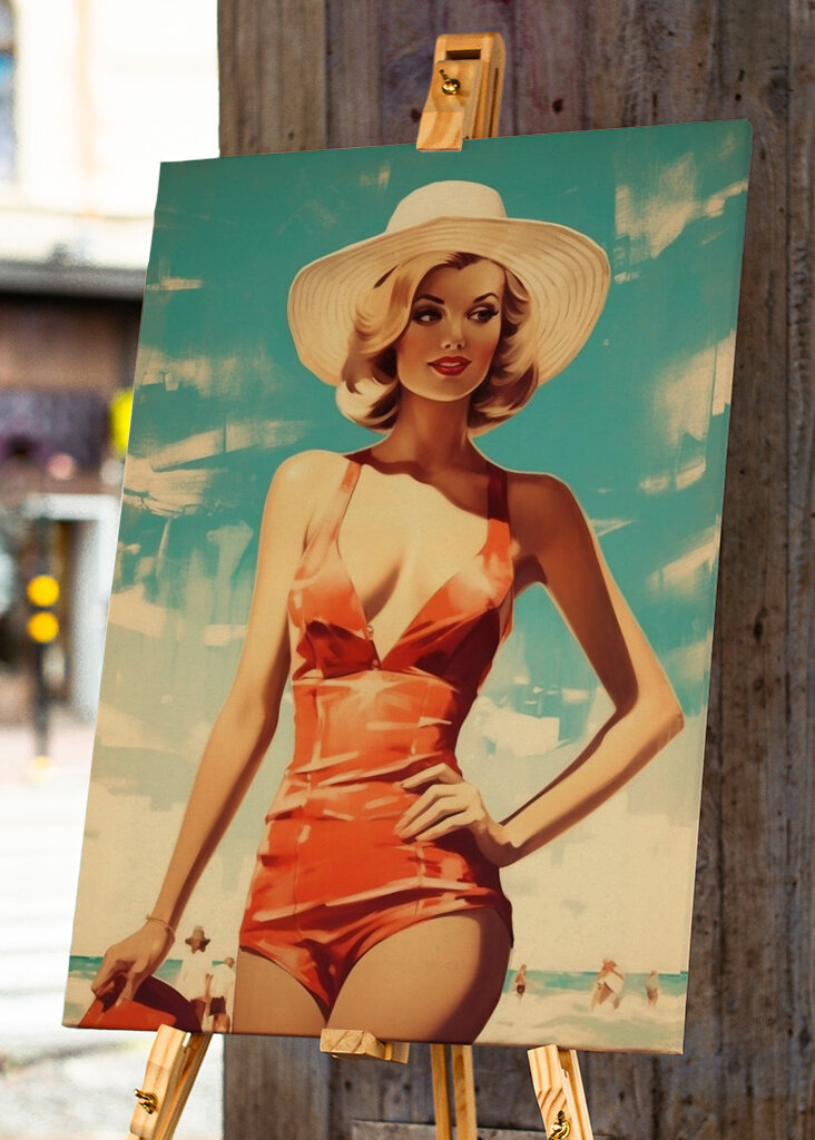 Classic Beach Beauty in Red