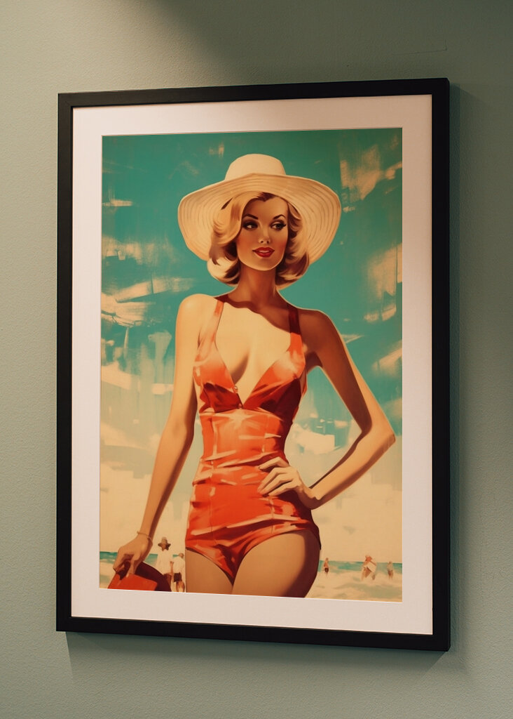 Classic Beach Beauty in Red