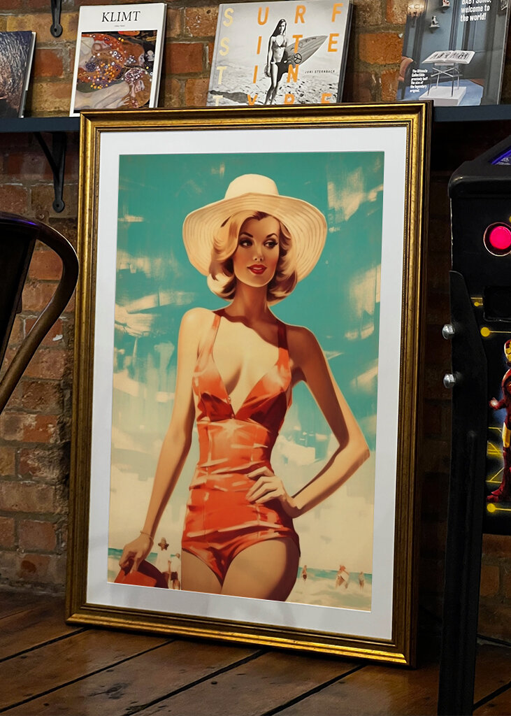 Classic Beach Beauty in Red