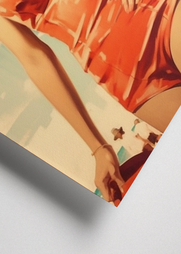 Classic Beach Beauty in Red