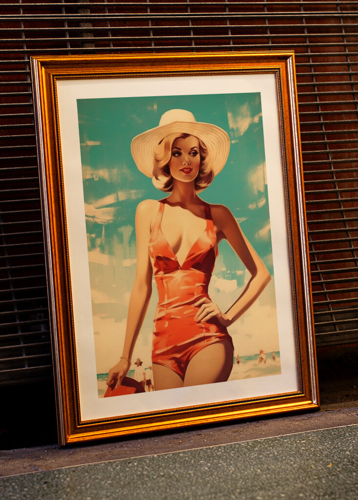 Classic Beach Beauty in Red