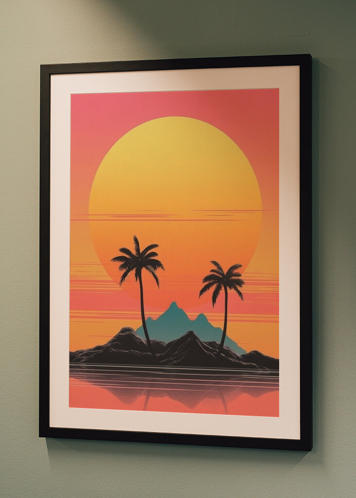 Tropische zonsondergang op een rustige 