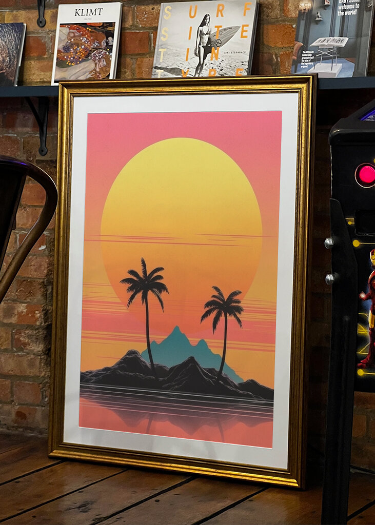 Tropische zonsondergang op een rustige 