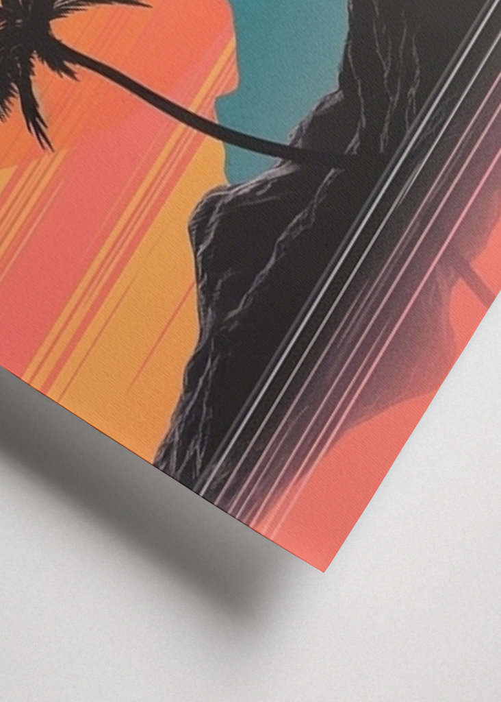 Tropische zonsondergang op een rustige 