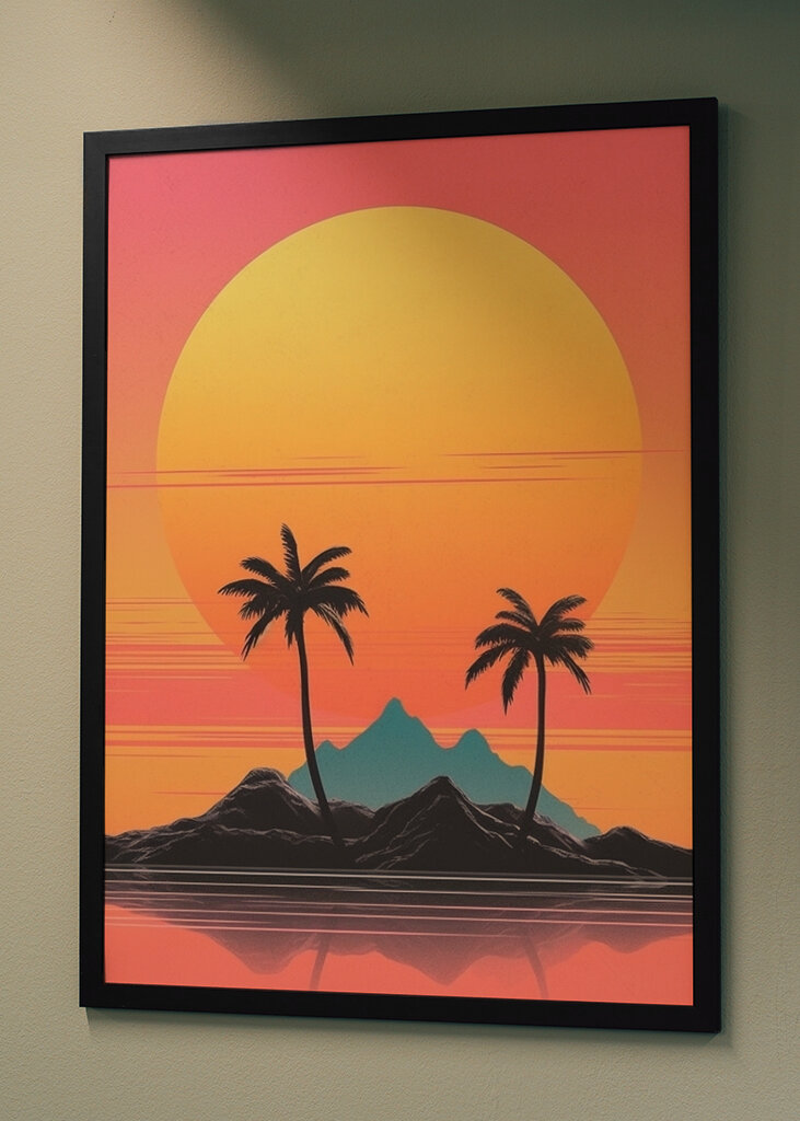 Tropische zonsondergang op een rustige 