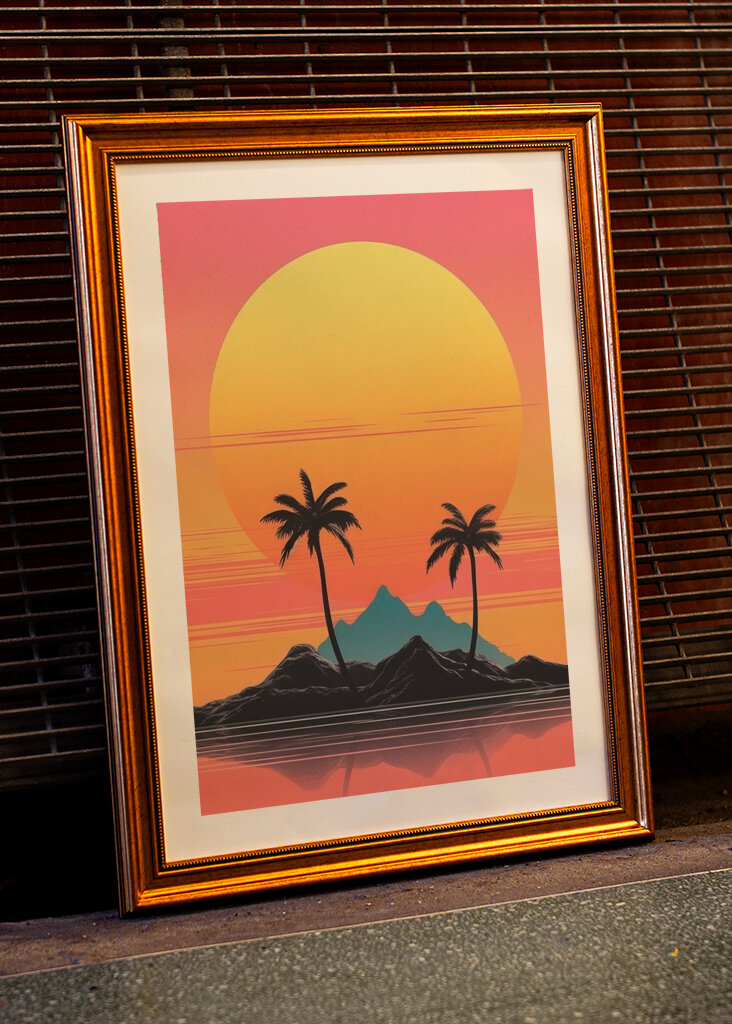 Tropische zonsondergang op een rustige 