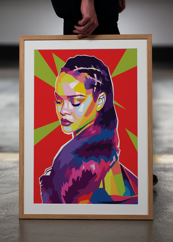 Rihanna in stile WPAP Pop Art