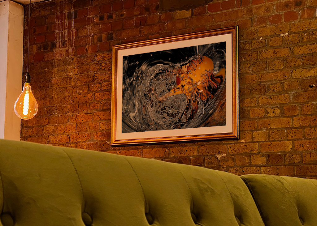 Fruit dropping into water