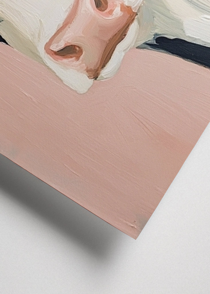 Cow meme flower drone pink