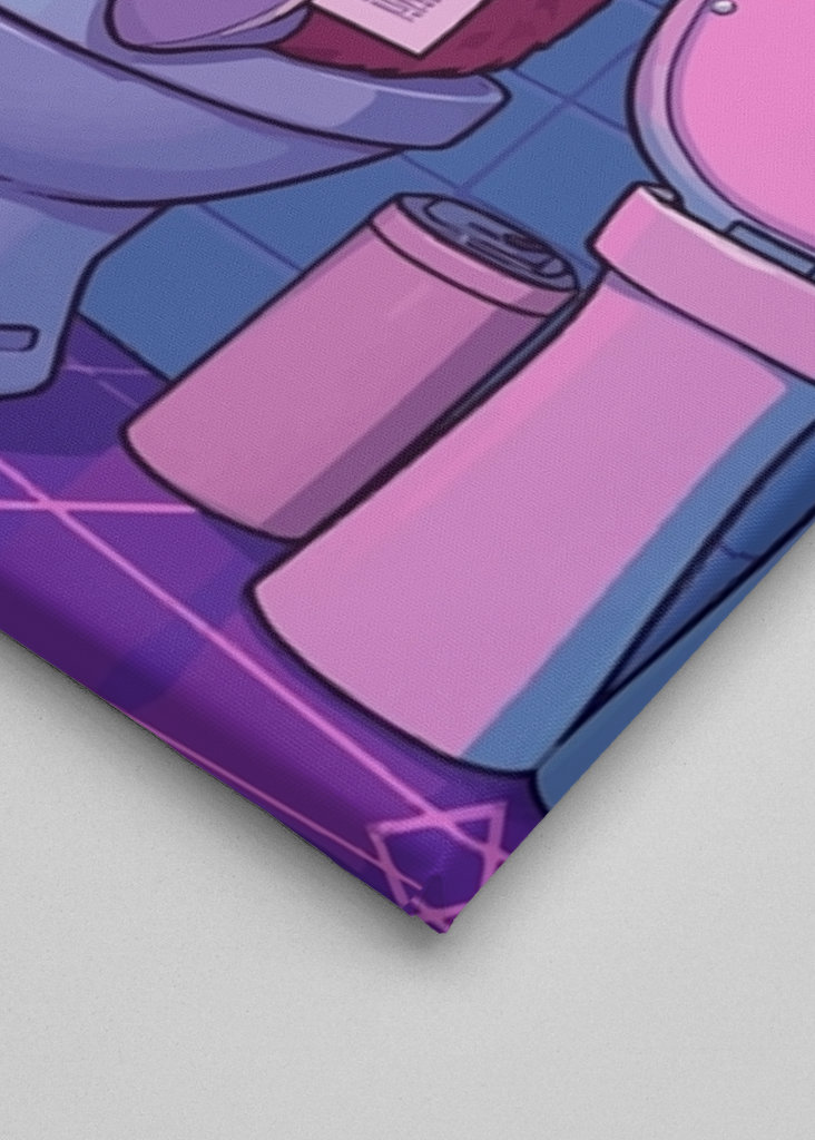 Chibi Highland Cow Reading