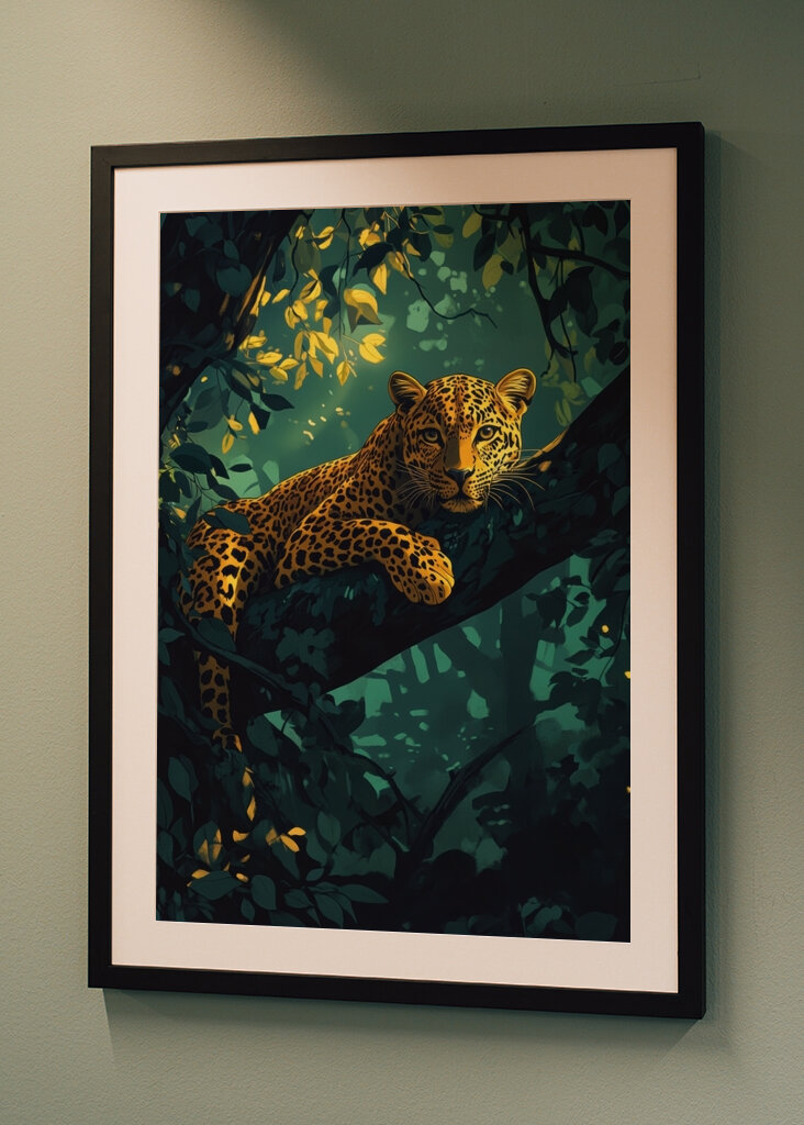 Leopardo ao anoitecer